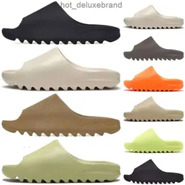 Designer tofflor Stone Men Woman Slider Vermillion Mineral Blue Onyx Pure Sandals Foam Runner Yeeziness Slides Yezziness Slide ockra Runr Bone Harts