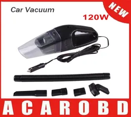 120W PORTABLE CAR VACUUM CLEANER Våt och torr användning Auto Cigarettändare HEPA Filter 12V Black7810330