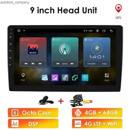 Ny uppgradering 9Inch Android 10 Car Stereo 2Din Bluetooth WiFi GPS Nav Quad Core Autoradio Video Audio Car Multimedia Player 4+64/2+32