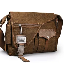 Ruil Men Canvas Multifunction Crossbody Bag Retro Handbags Travel Wear Resistance Shoulder Messenger Bags Leisure Package bolsa 240117