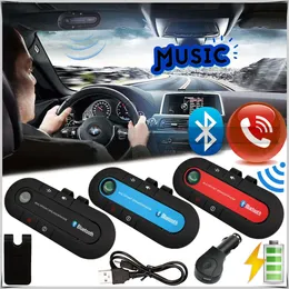 Nowy Bluetooth HandsFree Kit bezprzewodowy głośnik głośnikowy MP3 muzyka odtwarzacz Sun Visor Clip z ładowarką