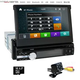 새로운 업그레이드 7 "Universal Car Stereo GPS Navigation Car DVD 라디오 블루투스 스티어링 휠 제어 DAB DVBT USB가있는 무료지도 카드