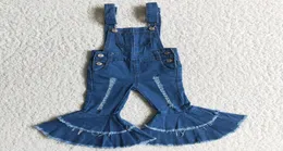 Dzieci projektant Cothes Dziewczyny dżinsy kombinezon butique dziewczynka dżinsowa dno spodnie ogólnie podwójne stroje maluchek 2838022