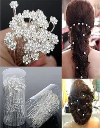 Ganze koreanischen Stil Frauen Hochzeit Zubehör Braut Perle Haarnadeln Blume Kristall Strass Haarnadeln Clips Brautjungfer Haar J2864840