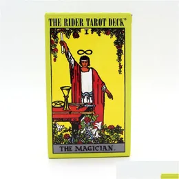 Карточные игры The Rider Tarot Deck Настольная игра 78Add2 шт./компл. Дизайнерские карты Английское издание для друзей семьи Прямая доставка Игрушки Подарки Pu Otonp