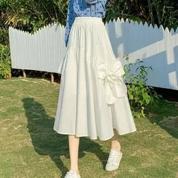 Skirts Design Sense Mid Length Skirt 2024 Summer Korean Edition High Waist Slim A-line Umbrella