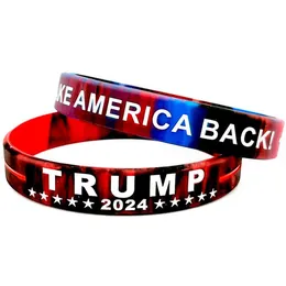 Trump 2024 Silicone Bracelet Party Favor Take America Back Teamelection campaign Vote Wristband 8 colors
