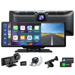 Car Video 10.26 Stereo Apple Android Con Dash Cam 2.5K 1080P Telecamera di backup Radio Bluetooth/Mirror Link/Mappa Navigazione/Controllo vocale/Dhvbg