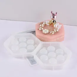 Flaskor 7-delvis set med lock Game Dice Christmas Home Decorations Storage Box Mold Drop Glue Board Jewelry Epoxy Harts