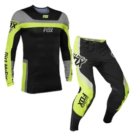 Set di corse Motocross MX ATV 360 Mirar Gear Set 2023 Pants Jersey Combo Kit Kit Off Road Moto Dirt Bike Cycling Black Green Abito per adulti