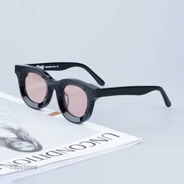 Güneş Gözlüğü Rhude Rhodeo High Street Orijinal Yuvarlak Optik Asetat Gözlükler Erkek Moda Tasarımcısı Marka Gözlükleri Tam Paket SFUJ