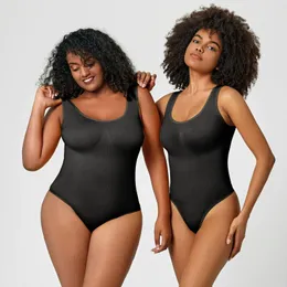 Damen Shapers Nahtloser Bauchkontrolle-Shapewear-Frühlings-/Sommer-Body mit einteiligem Tanga und Cincher mit hoher Taille