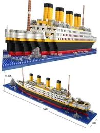 1860Pcs Mini Bricks Model Titanic Cruise Ship Model Boat DIY Diamond Building Blocks Bricks Kit Children Kids Toys 22066710697