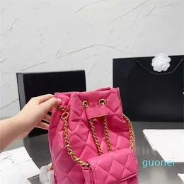 Luxury Evening Shoulder Bags Backpack Women's 2pcs Set Cross Body Purses Card Holder Quilted Leather Mini Handbags Chain Bag