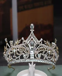 Gelin Taçlar Bling Bling Kristalleri Başlıklar Düğün Taç Rhinestone Gelin Tiara Düğün Aksesuarları 3502677