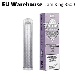 EU Stock Jam King vaper crystal vape Puff 3500 6ml Baccelli di succo Crystal Vape Pen 2% 3% 5% Nic E Sigaretta 650mAh Batteria ricaricabile Mesh Coil Vape Factory Cina vs puff