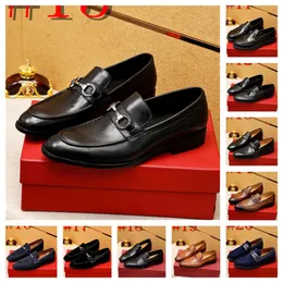 40 Style Luxury Brands Pu Leather Fashion Men Business Dress Pressers Pointy Black Shoes Oxford Oxford Screatible Wedding Shoes Size 38-46