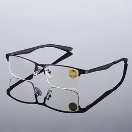 Sonnenbrille Männer Lesebrille Stahl Halb Rahmen Brillen Frauen Anti Blau Licht Blockieren Presbyopie Rezept Brillen Rahmen