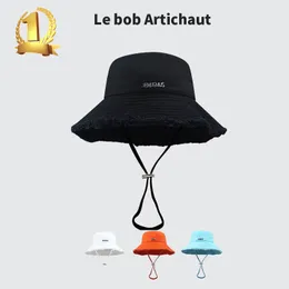 Jacquemes 모자 프랑스 패션 디자이너 대형 가장자리 버킷 모자 클래식 남자와 여자 모자 Le Bob artichaut 같은 고품질은 로고 어부 모자