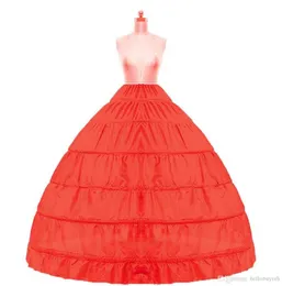 2018 i stock bollklänning petticoat billig vit svart crinoline underskirt bröllopsklänning slip 6 hoop kjol crinoline för quinceanera1318970