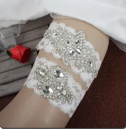 Sparky Crystal Bridal Garters Wedding Garters صورة حقيقية مصنوعة يدويًا الزفاف الساقين رخيصة في المخزون 1234475