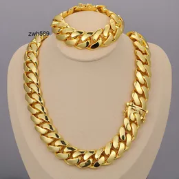 Designer Jewelry Hot Selling Hip Hop S925 VVS Moissanite cadena cubana Wholesale Luxury 14K 18K 24K Real Gold Plated Heavy Solid Miami Cuban Link Chain Necklace