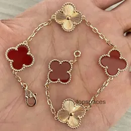 Designer Jóias Cleef Van Four Leaf Clover Pulseira 2024 Van Clover Pulseiras Luxo Designer Charme Pulseira Clover Pearl 4 Peças 18K Colar De Ouro Brincos Weddi