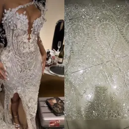 Vestidos de baile de um ombro de um ombro, vestidos de noite longa e sexy para mulheres 2024 lantejoulas ilusão de ocasião especial vestido