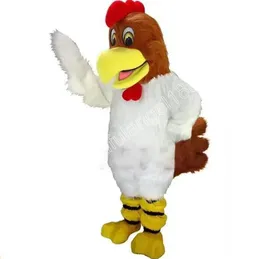 Halloween Cartoon Chicken Mascot Costume Högkvalitativ Anpassa tecknad plysch tand anime temakaraktär vuxen storlek jul karneval fancy klänning