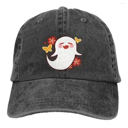 Шариковые кепки Летняя кепка Солнцезащитный козырек Boo Tao Hu Tao's Ghost Хип-хоп Genshin Impact Game Ковбойская шляпа Ковбойские шляпы