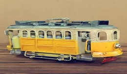 Retro Tinplate Train Model Toy Handmade Ornament Furnishings Home Home Props for Kid039 Gift Collecting8773923