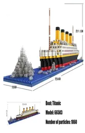 LOZ 1860 pcs titanic cruise ship model boat DIY Diamond lepining Building Blocks Bricks Kit children toys X09022419797