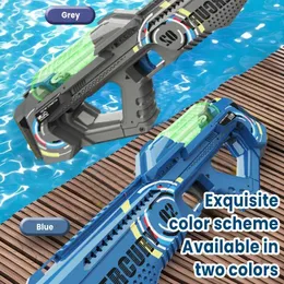 모래 재생 물 재미있는 새로운 전기 물총 여름 어린이 야외 장난감 물총 완전 자동 조명 연속 촬영 피스톨프