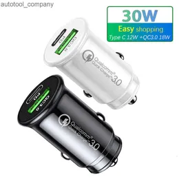 Nowy 12 V/24V USB ROXGOCT ładowarka samochodowa Szybka ładunek QC3.0 5A PD Typ C 30W Szybka ładowarka USB na telefon komórkowy iPhone Xiaomi