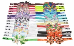 New Girls Christmas Headbands Dovetail Bow Bow Children Halloween Hair Accessories Bow Hair Band 28 Colors C30627759547