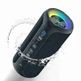 Taşınabilir Hoparlörler Bluetooth Hoparlörler Ortizan 40W STEREO Taşınabilir Kablosuz Hoparlör IPX7 Derin Bas/ LED Işık/ J240117 ile Su Geçirmez Duş Hoparlörleri