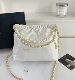 Borsa della spazzatura Nuova borsa con catena di perle Borsa a tracolla con rombo alla moda Borse a tracolla per donna