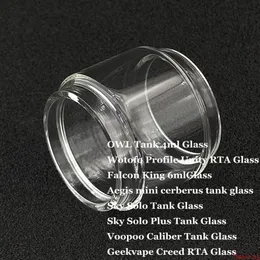 Owl Wotofo Profile Unity Falcon King Aegis Mini Cerberus Sky Solo Plus Tank Creed RTA Replacement Glass Tube