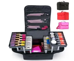 Organizador de maquillaje a la moda para mujer, gran capacidad, tablilla multicapa, estuche para cosméticos, salón de belleza, tatuajes, bolsa para decoración de uñas 8912567