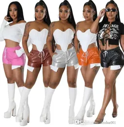 Designer dames riem PU lederen shorts mode vetersluiting hoge taille tas hippe panty casual korte broek9032513