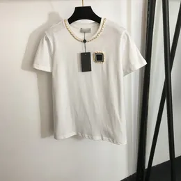 Maglietta a catena semplice Maglietta con stampa hip-hop Maglietta da donna di marca Maglietta in cotone di lusso Maglietta traspirante ad asciugatura rapida Abbigliamento