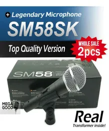 Microfono 2pcs إصدار أعلى جودة SM 58 58S SM58S الصوتية الكاريوكي باليد ديناميكية ميكروفون سلكية محول حقيقي داخل MI5033581