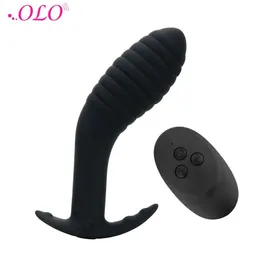 Olo 10 hastigheter anal plug vibrator prostata massage rumpa vuxna produkter anus fitta masturbator sex leksaker för kvinnor 240117