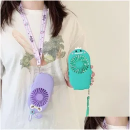 Fans Cartoon Portable Mini Handheld Electric Fan USB Silent Cooling Children Gift Drop Delivery Toys Toys Electronic Otwbg