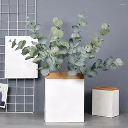 Decorative Flowers Simulation Eucalyptus Branch Durable Leaves Easy Care Background Decor