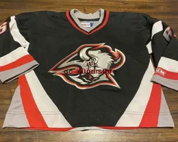 economico personalizzato Vintage CCM Buffalo Sabres Goat Head Afinogenov Hockey Jersey Stitch aggiungi qualsiasi nome numerico MEN KID HOCKEY JERSEY XS5X4445494