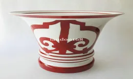 Boa qualidade Vaso de porcelana de osso clássico chinês vaso vermelho de alto nível decoração para casa casamento housewarming gift1281328