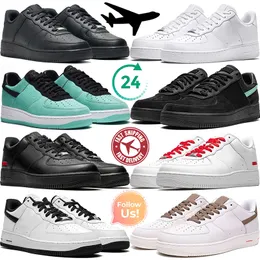 one 1 shoes for men women running shoes White Black designer af1 mens trainer sneakers