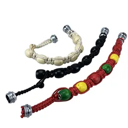 Portable Bracelet Smoking Pipe Metal Bead Bracelet Cigarette Holder Handmade Wristband Pipes Men And Women Gifts Smoking Accessories