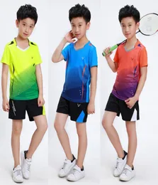 الأولاد تنس الريشة يضع الأطفال ملابس التنس بدلة الريشة للأطفال القميص الجدول القميص مجموعة طاولة بارد تنس الملابس 2114826